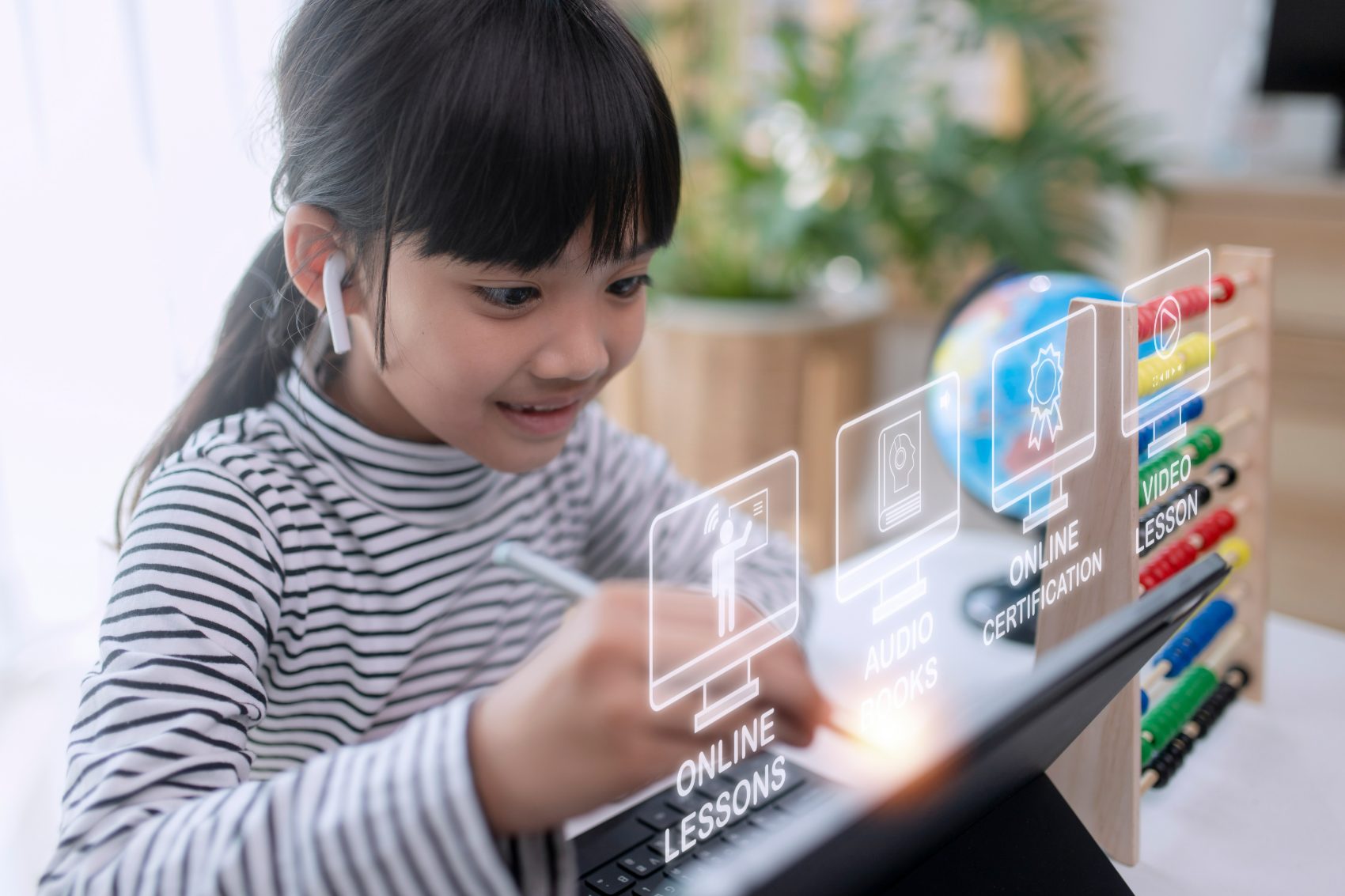 Child in an online session, illustrating a live trends walkthrough webinar